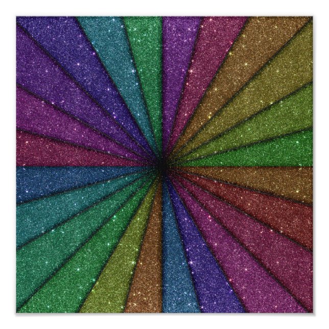 Trendy Colourful Glitter Explosion Photo Print (Front)