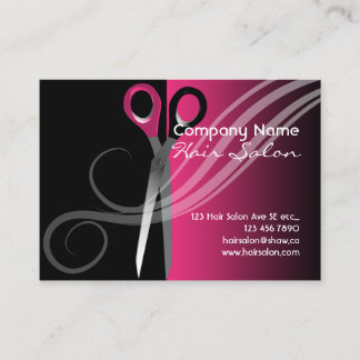 Trendy colourful hair salon business cards