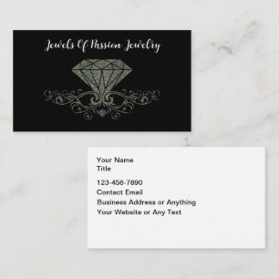 Trendy Colourful Jeweller Theme Business Cards