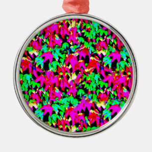 Trendy Colourful Leaves Wall Abstract Metal Tree Decoration