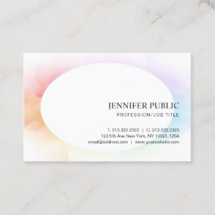 Trendy Colourful Modern Elegant Simple Template Business Card