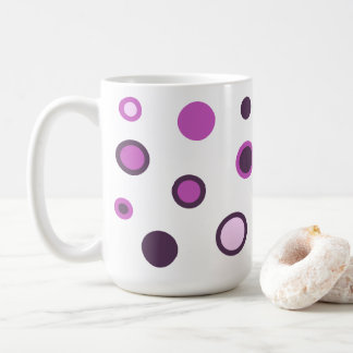Trendy Colourful Polka Dot Coffee Cup