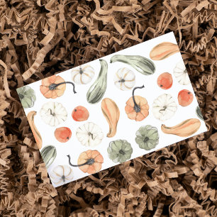 Trendy Colourful Pumpkin Pattern   Autumn Vibes Business Card