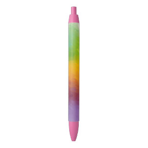 Trendy Colourful Rainbow Colours Template Modern Black Ink Pen