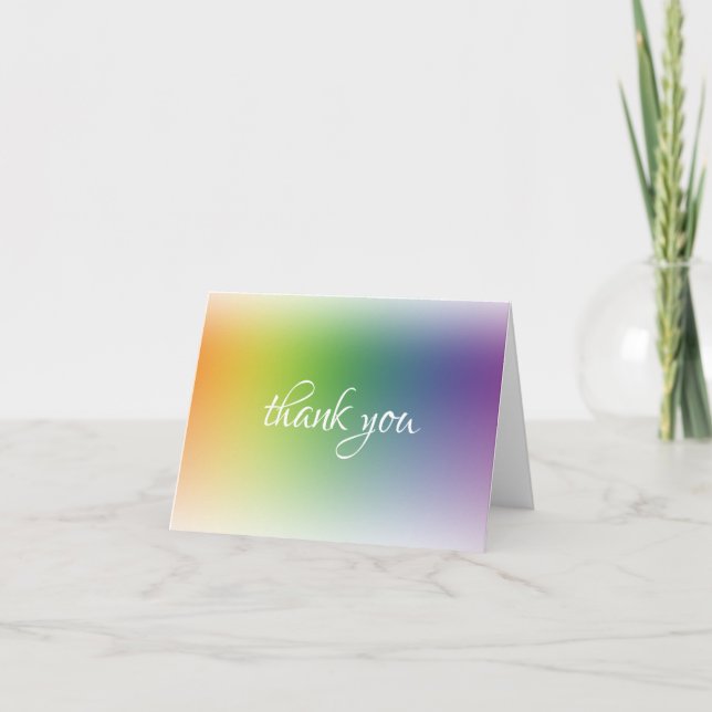 Trendy Colourful Template Calligraphy Thank You (Front)