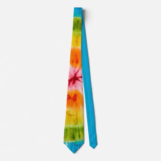 Trendy Colourful Tie-Dye Tie (Front)