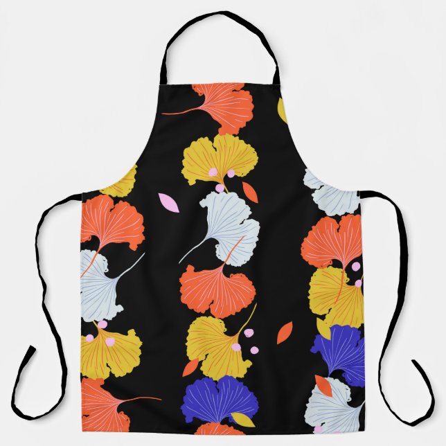 Trendy colourful vintage Illustration vertical str Apron (Front)