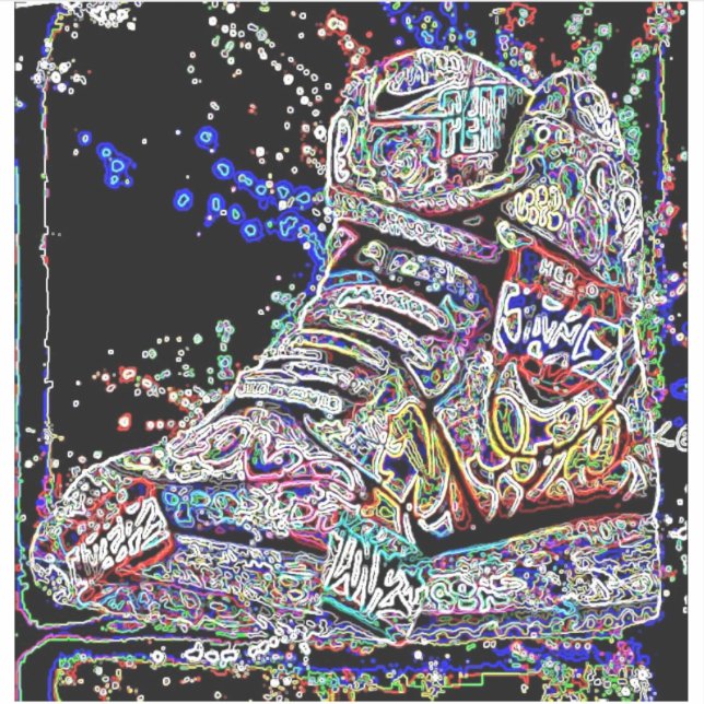 Trendy colourful watercolor graffiti Sneakers (Front)