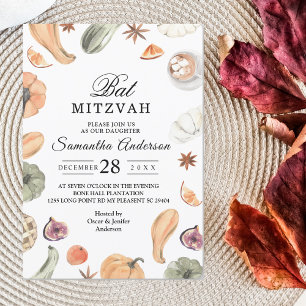 Trendy Colourful Watercolor Pumpkin   Autumn Vibes Invitation