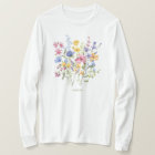 Trendy Colourful Wildflowers with Monogram