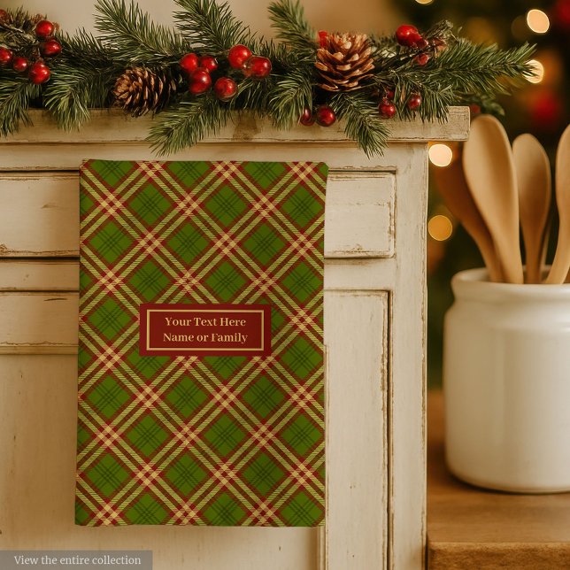 Trendy Colours Dish Towel Fall Chequered Keepsake (Trendy Colors Dish Towel Fall Checkered Keepsake)