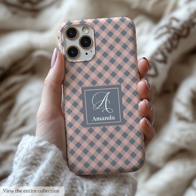 Trendy Colours iPhone Case Coral Grey Clear Accent (Trendy Colors iPhone Case Coral Grey Clear Accent)