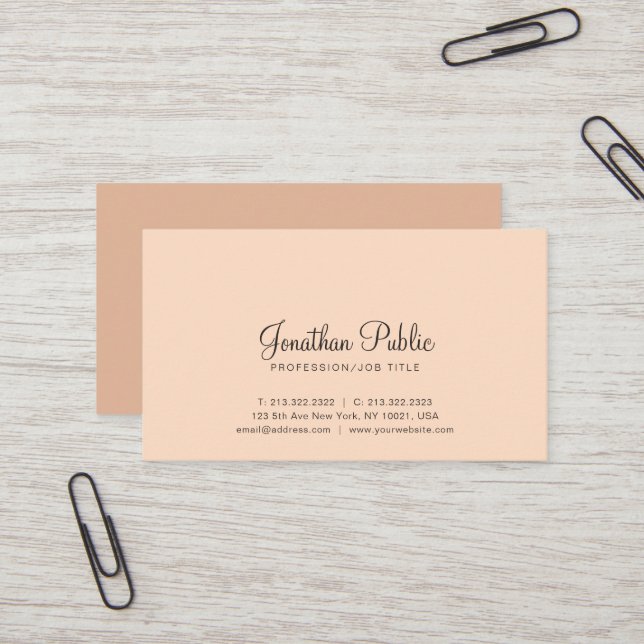 Trendy Colours Professional Stylish Modern Design Business Card (Front/Back In Situ)