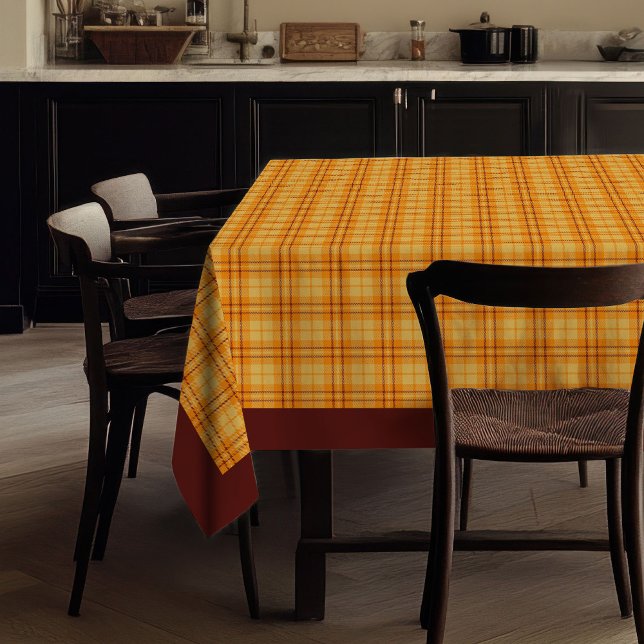 Trendy Colours Tablecloth Fall Plaid Anniversary (Rustic Fall Tablecloth Unique Plaid Birthday Gift)