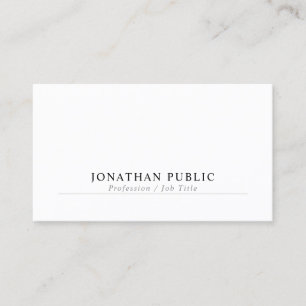 Trendy Company Clean Plain Modern Sophisticated Business Card