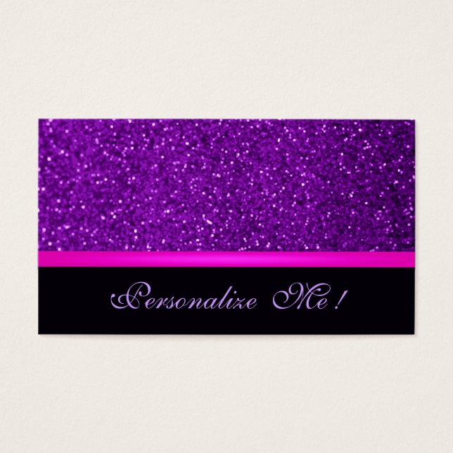 Trendy Contemporary Modern Purple Girly Glitter (Front)