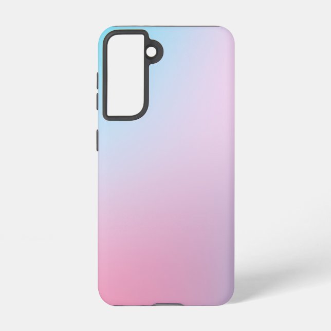 Trendy Contemporary Teal Pink Blue Samsung Galaxy S21 Case (Back)