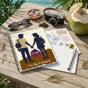 Trendy cool contemporary modern script spiral notebook