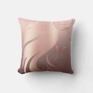 Trendy Cool Girl Face Silhouette Cushion