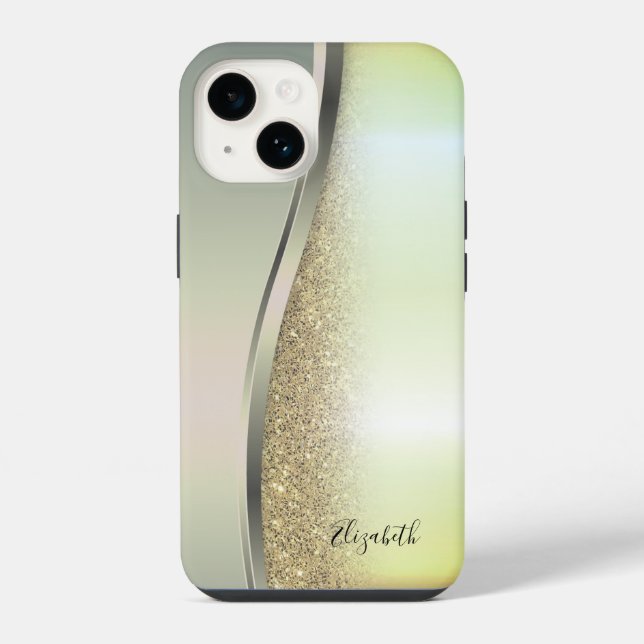 Trendy Cool Glitter  iPhone Case (Back)