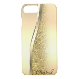 Trendy Cool Gold Glitter - Personalised iPhone 8/7 Case