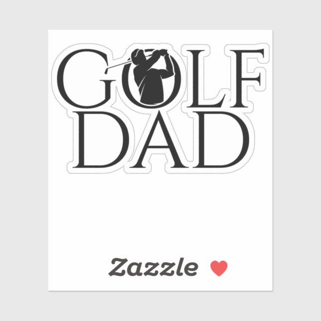 Trendy Cool "GOLF DAD" Custom Cut Vinyl (Sheet)