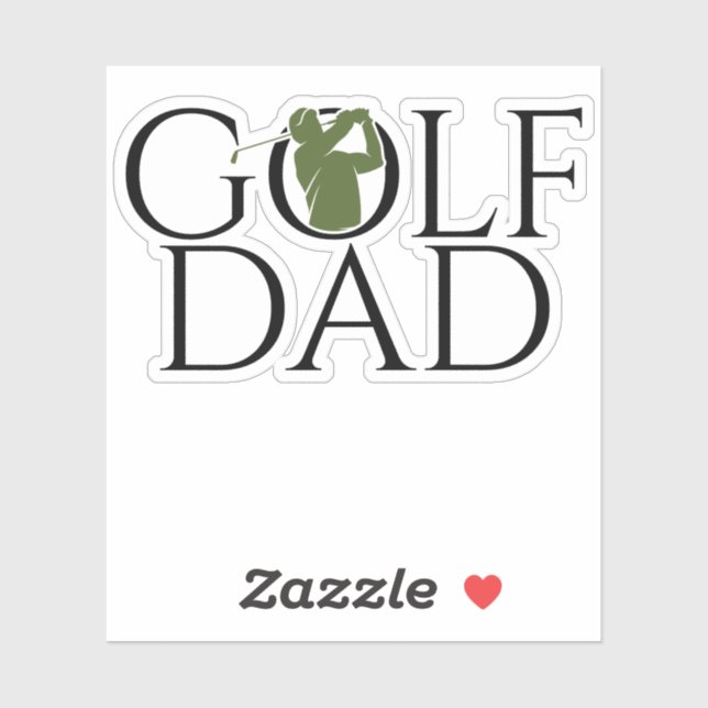 Trendy Cool "GOLF DAD" Green Custom Cut Vinyl (Sheet)