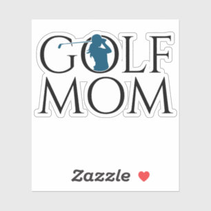 Trendy Cool "GOLF MOM" Blue Custom Cut Vinyl