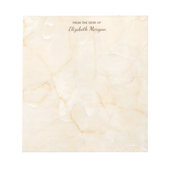 Trendy Cool  Marble Stone Texture - Personalised Notepad (Front)