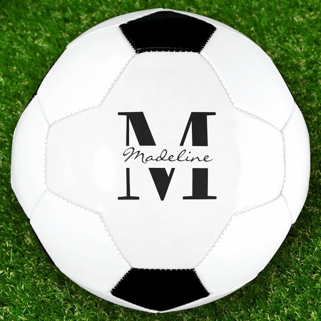 Trendy Cool Monogram Custom Name Sporty Football (Creator Uploaded)
