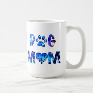 Trendy Cool Paw Print Heart Dog Mum Coffee Mug