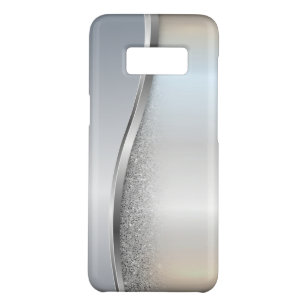 Trendy Cool Silver  Glitter - Personalised Case-Mate Samsung Galaxy S8 Case