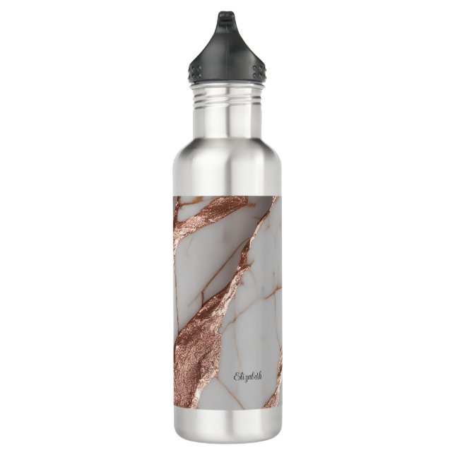 Trendy Copper Glitter Marble 710 Ml Water Bottle (Right)