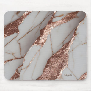 Trendy Copper Glitter Marble Mouse Mat