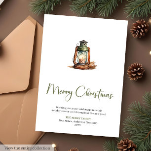 Trendy Cosy Script Font Christmas Greeting Card