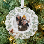 Trendy Cotton Winter Merry Christmas Photo Wreath Tree Decoration Card<br><div class="desc">Introducing our exquisitely crafted Trendy Cotton Winter Merry Christmas Photo Wreath Ornament Card! Bursting with holiday charm, this enchanting card is the perfect way to spread cheer and capture precious memories this Christmas season. You can you as gift tag as well as a christmas card ornament for your loved ones...</div>