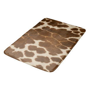 Trendy Cow Faux Leather Elegant Collection Bath Mat
