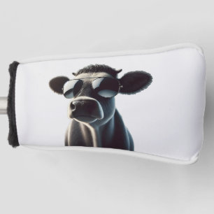 Trendy Cow in Sunglasses Golf Head Cover