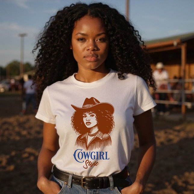 Trendy Cowgirl Style Western Aesthetic Graphic T-Shirt (Trendy Cowgirl Style Western Aesthetic Graphic T-Shirt)
