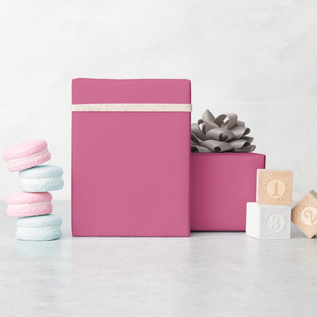 Trendy Cranberry Pink Wrapping Paper Roll (Baby Shower)