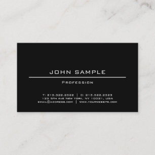 Trendy Creative Minimalist Black And White Simple Business Card