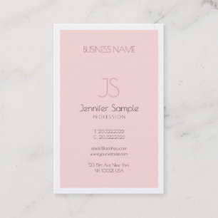 Trendy Creative Monogram Design Sleek Plain Luxury Business Card