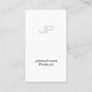 Trendy Creative Monogram Sleek Luxury Design Business Card