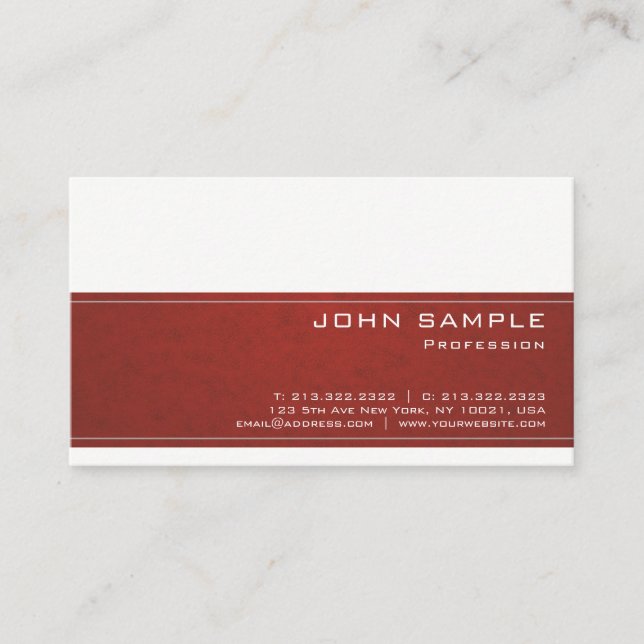 Trendy Creative Professional Modern Design Classy Business Card (Front)