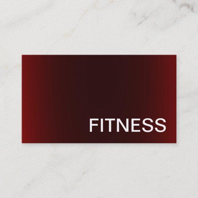 Trendy Creative Red Fitness Sport Business Card (Front)