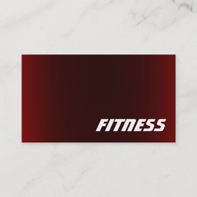Trendy Creative Red Fitness Sport Business Card (Front)