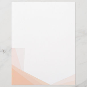 Trendy Custom Apricot White Colour Elegant Blank Custom Letterhead