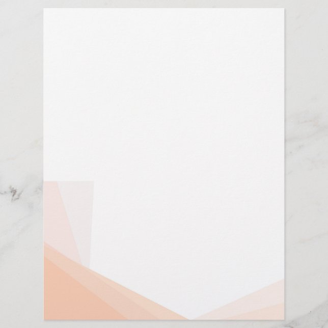 Trendy Custom Apricot White Colour Elegant Blank Letterhead (Front)