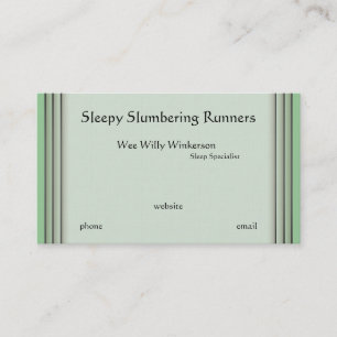 Trendy Custom Colour Black Stripe Calendar Back Business Card