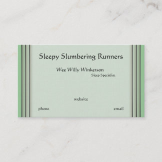 Trendy Custom Colour Black Stripe Calendar Back Business Card